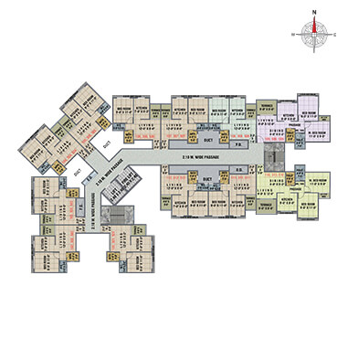 Arihant Anaika3 - Floor Plan - BLDG. J, 1st, 3rd & 5th Floor With Terrace