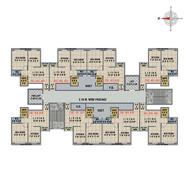 Arihant Anaika3 - Floor Plan - BLDG k, 2nd, 4th & 6TH FLOOR WITHOUT TERRACE
