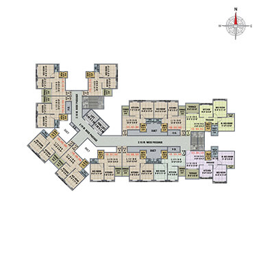 Arihant Anaika3 - Floor Plan - BLDG L, 1ND, 3TH & 5TH FLOOR WITH TERRACE