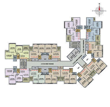 Arihant Anaika3 - Floor Plan - BLDG M, 1ST, 3RD & 5TH FLOOR WITH TERRACE